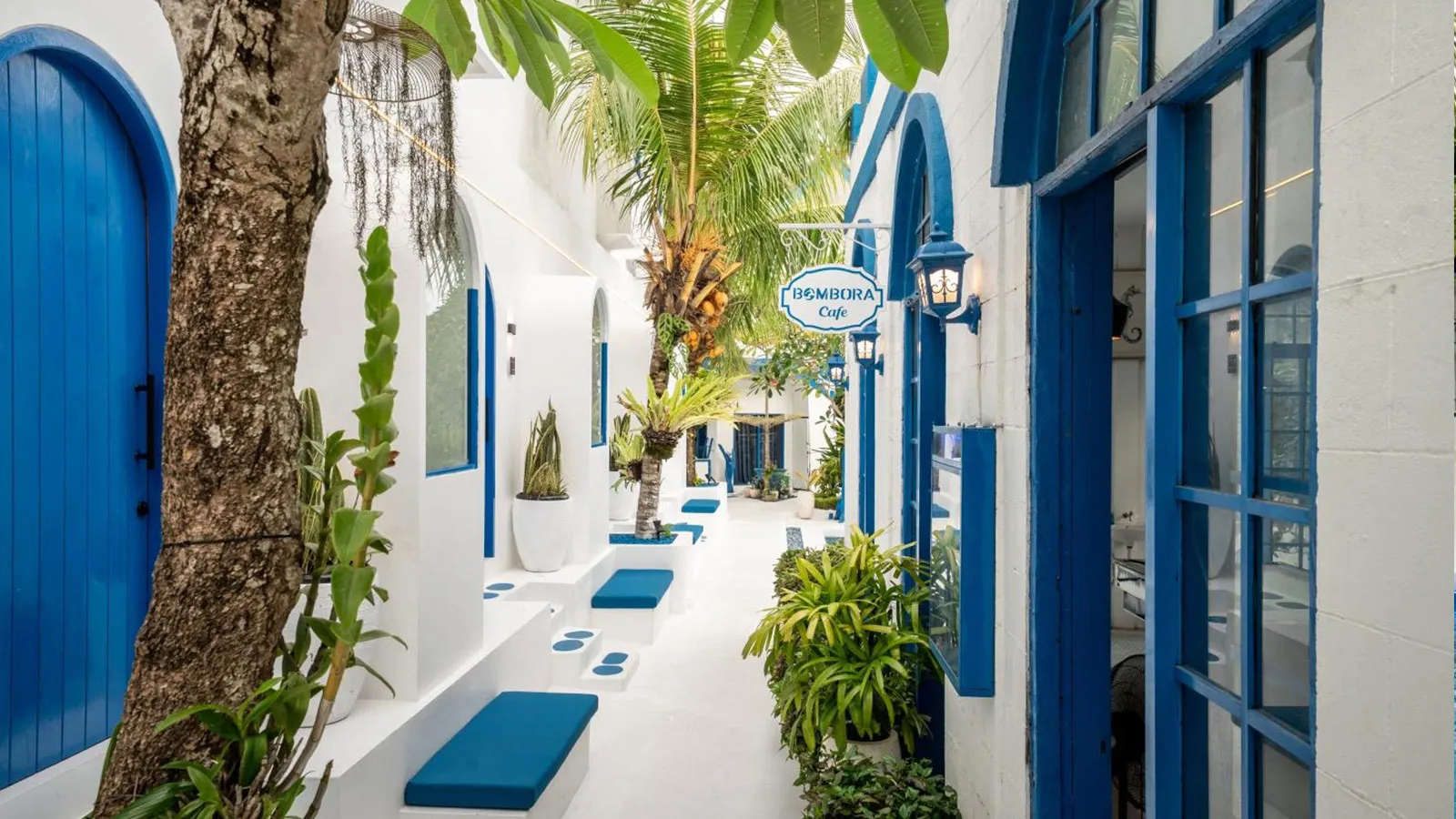 Relaxed tropical atmosphere at Bombora Surf Camp Bali