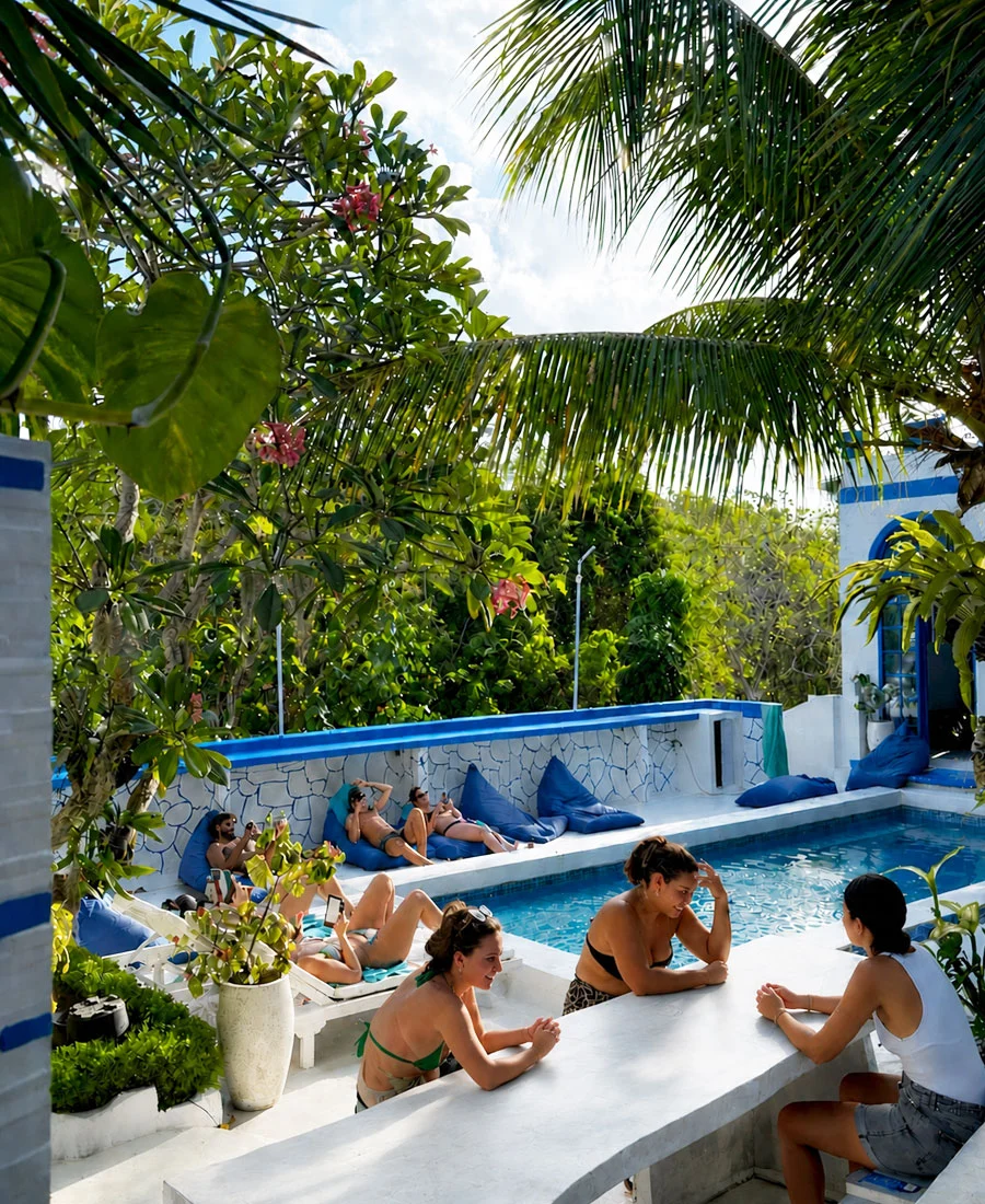 Relaxed social atmosphere at Bombora Surf Camp